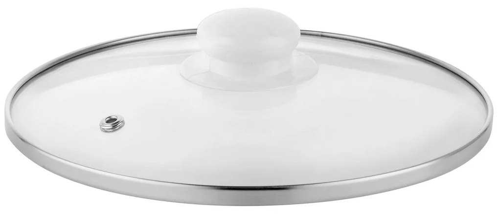 Emalia Pleszew Rubinka zománcozott edény fedővel , 22 cm, 4,7 l, 22 cm átmérőjű