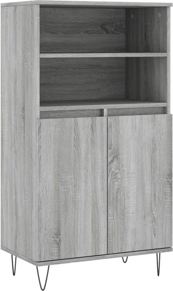 vidaXL szürke sonoma szerelt fa magasszekrény 60 x 36 x 110 cm