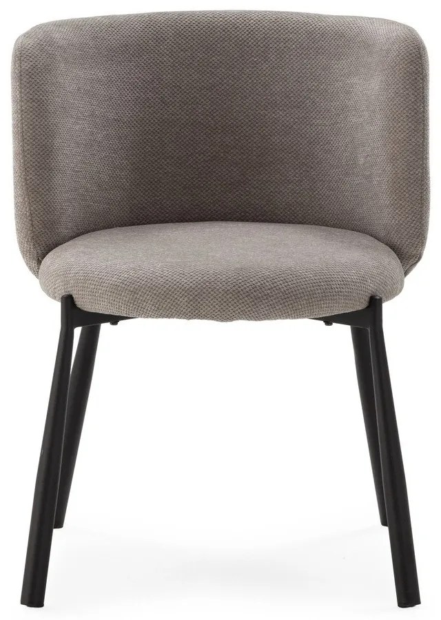 Szürke kárpitozott étkezőfotel szett 2 db-os Ginny – MOME