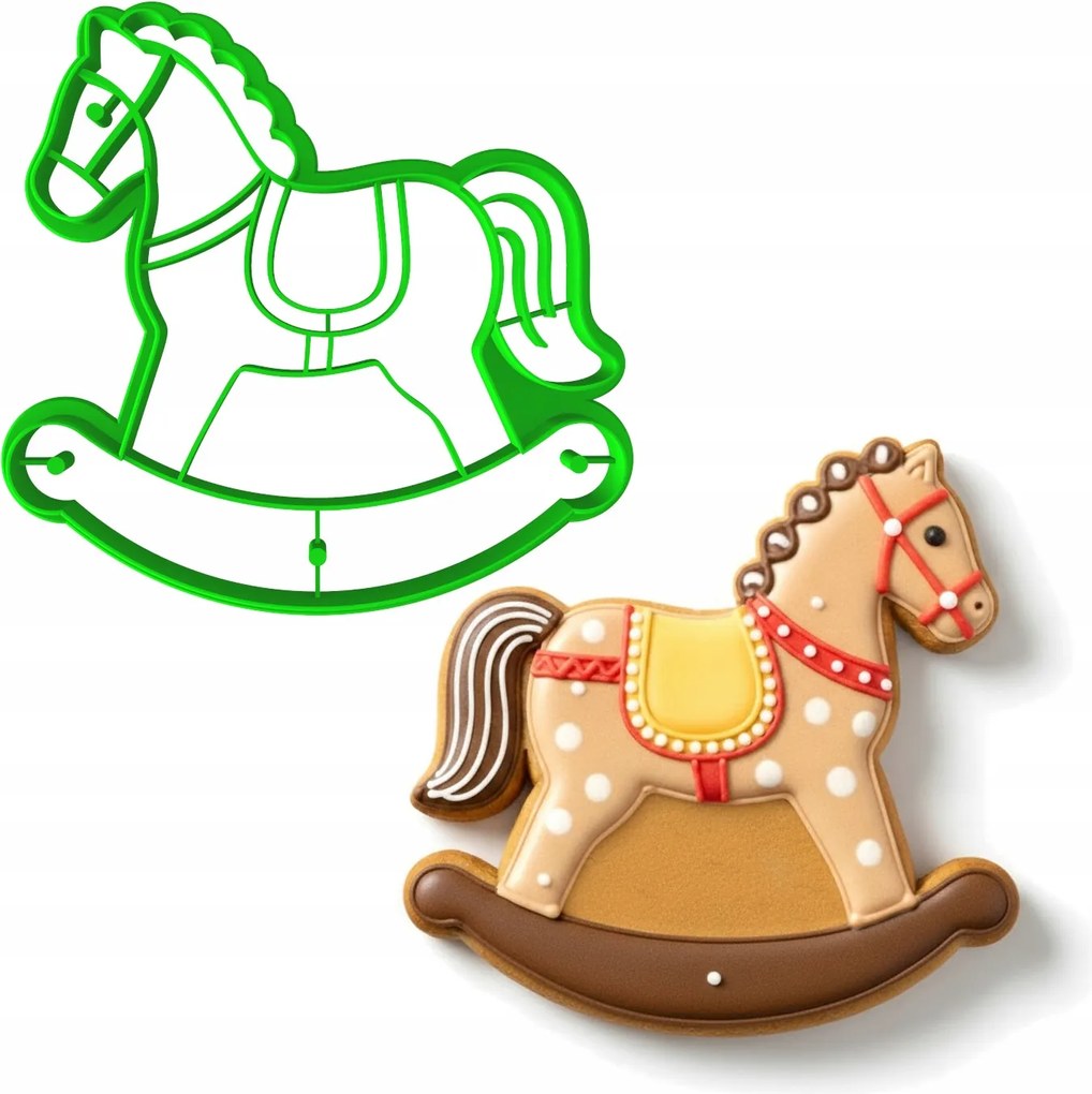 Karácsonyi Forma Karácsonyra Ló A Póluson 10cm