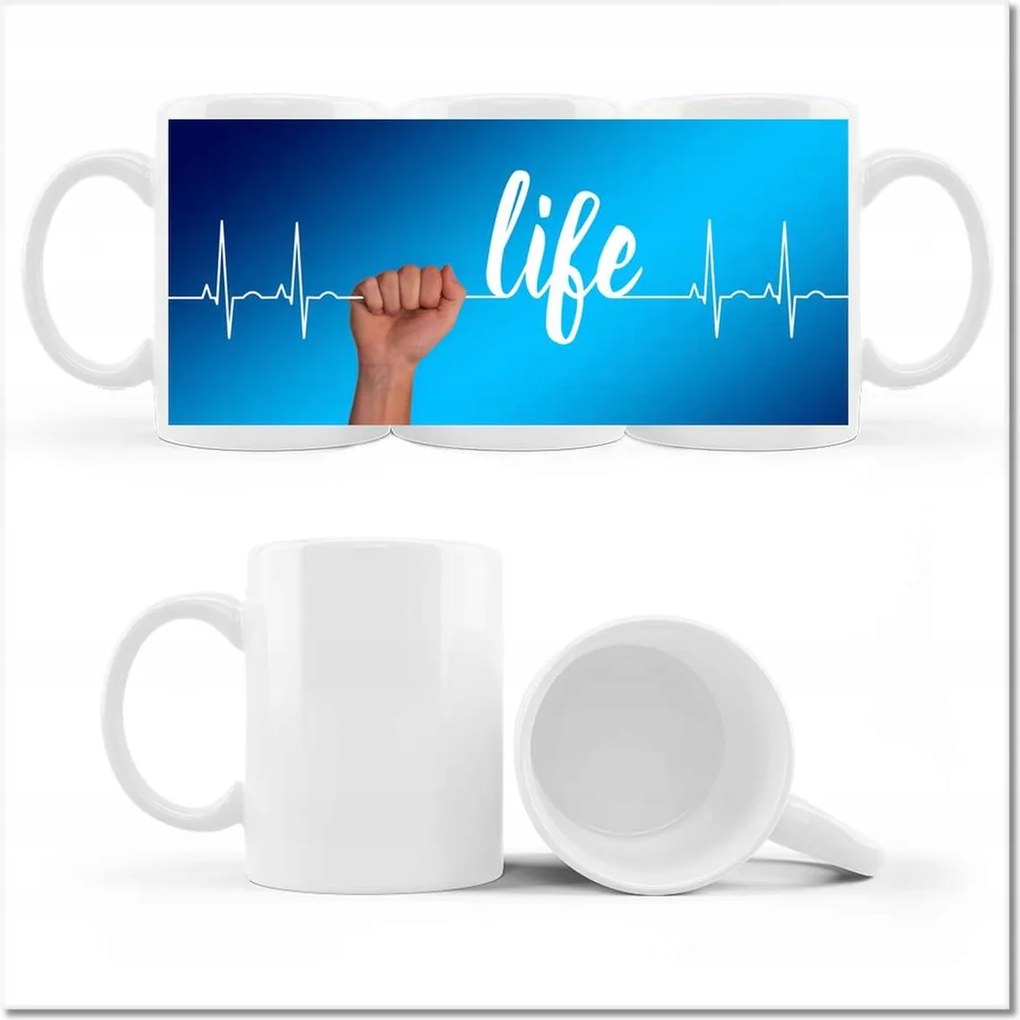 Életvonal fényképes bögre