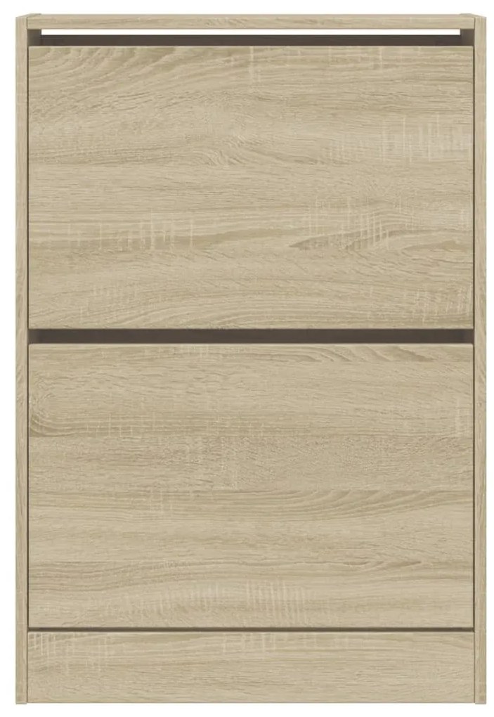 sonoma tölgy színű szerelt fa cipőszekrény 60 x 21 x 87,5 cm