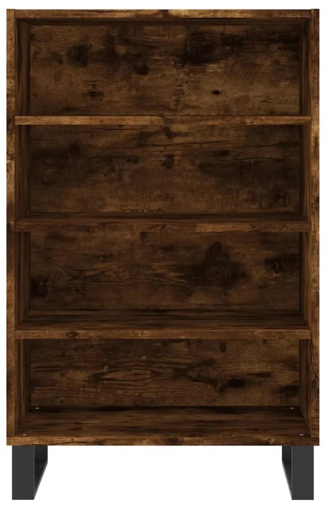 füstös tölgy színű szerelt fa magasszekrény 57 x 35 x 90 cm