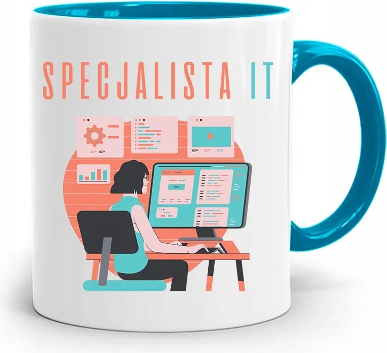 Kék Bögre Informatika It Szakember Ajándék fényképes nyomtatással