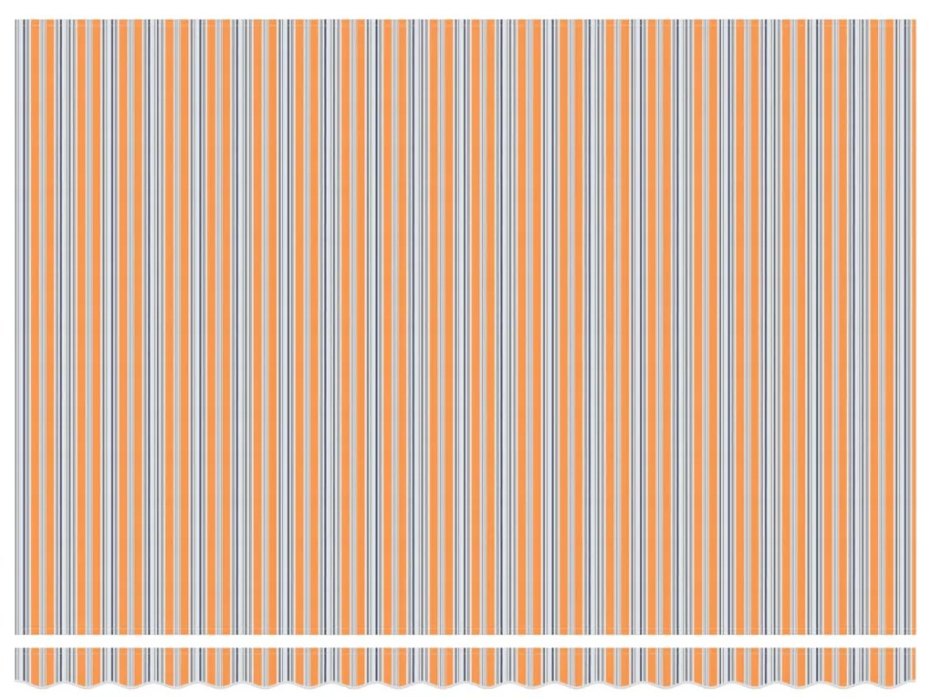 Automatikus Behúzható Napernyő LED Színes Csíkkal 450x300 cm