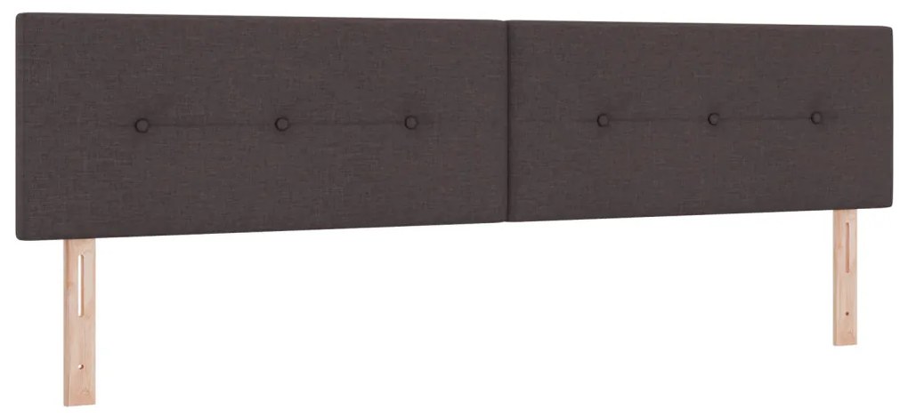 Boxspring Ágy Matrac Sötét Barna 200x200 cm Szövet