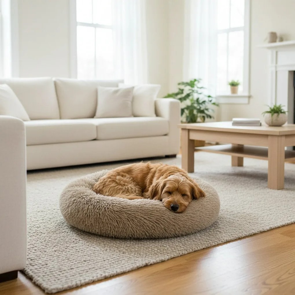 Ponchik kerek kutyafekhely, 70 cm, barna