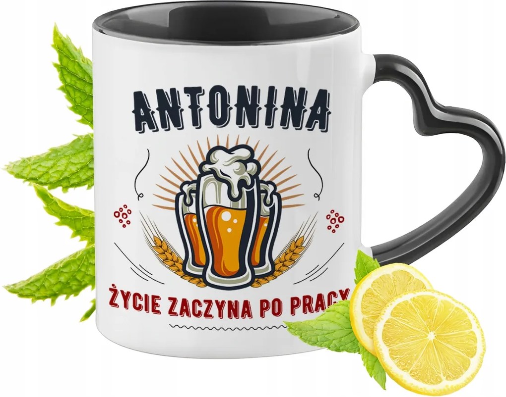 Antonina Bögre Fekete Szív Alakú Füllel Ajándék