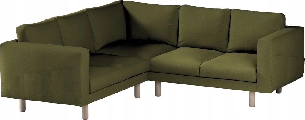 Dekoria Norsborg 4 személyes sarokkanapé huzat Ikea zöld