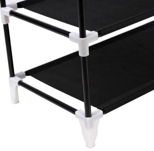 MATIS textil tárolószekrény polcokkal 58x160 cm fekete