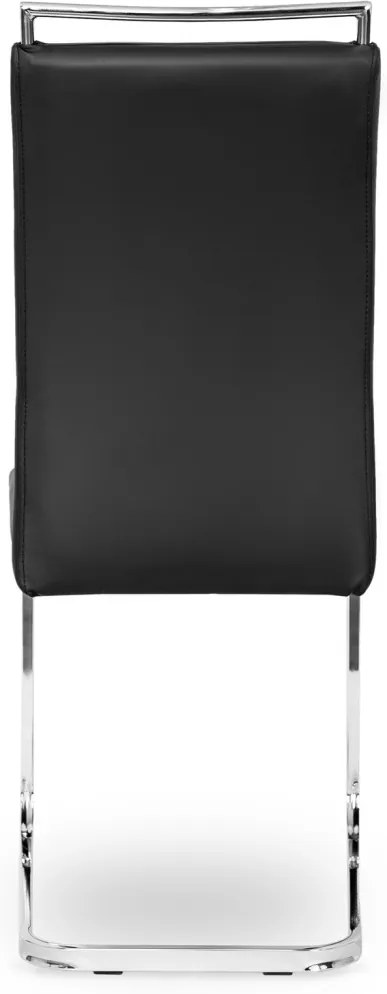 Szánkótalpas Étkezőszék Fekete Eco-bőr Kárpittal. LOCA 2