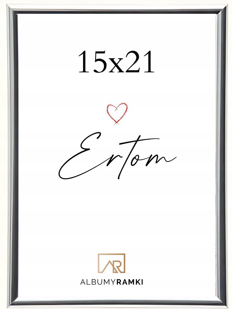 Képkeret 15x21 ezüst univerzális üveg