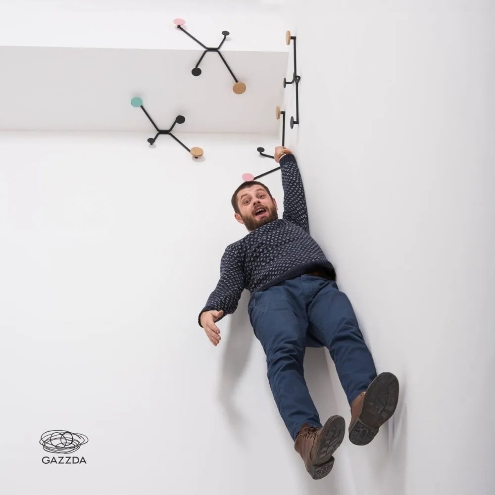 Hook fekete fali akasztó, sarokba - Gazzda