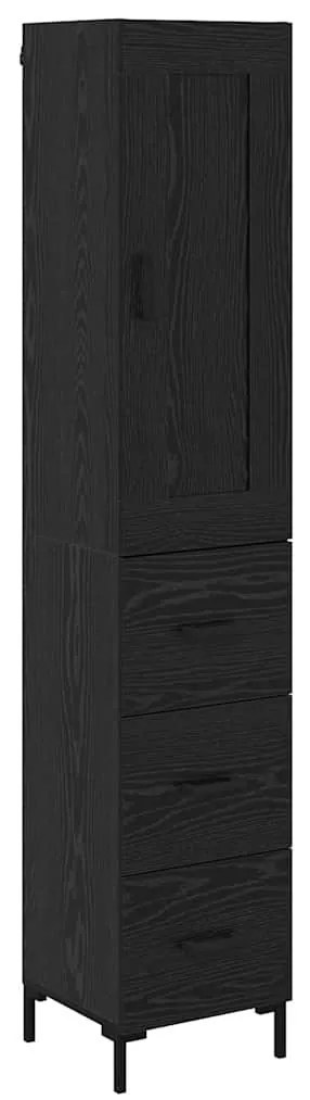 Magasfiú fiókkal Fekete tölgy 34,5 x 34 x 180 cm Faanyag