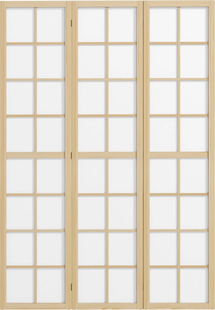 HOMCOM 3-paneles Tolható Privát Elválasztó 120x170 cm Szobaelválasztó Nappalihoz, Hálószobához, Irodához Fenyőfából és Fehér | Aosom