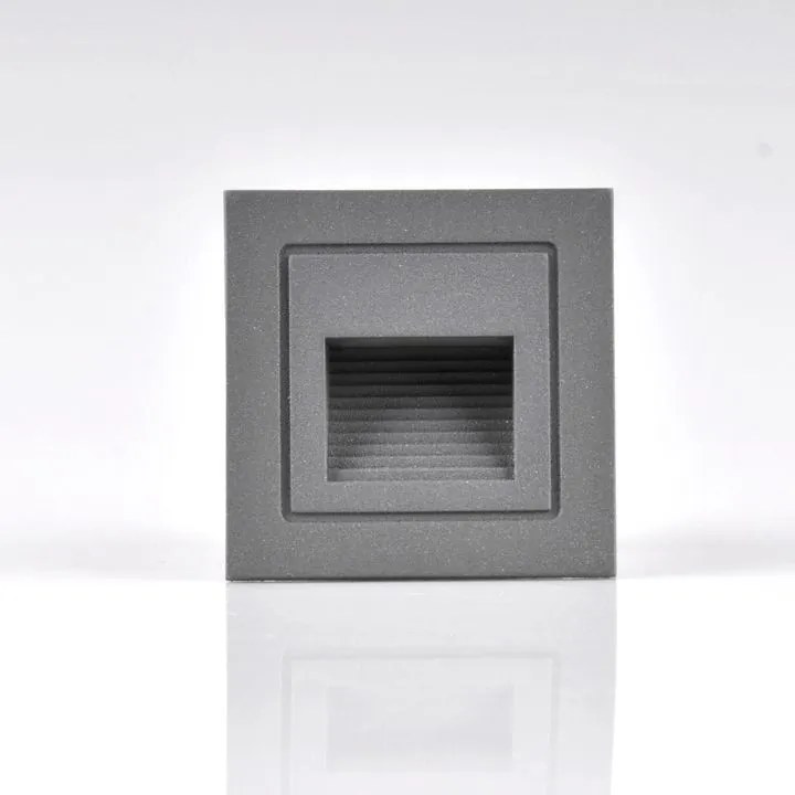 POLUX 313720 Q6 Kültéri Falba Építhető Lámpa Grafit LED IP65