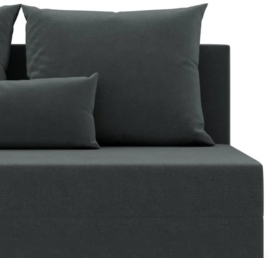 Nobu sarokkanapé, bársony, univerzális oldal, szürke