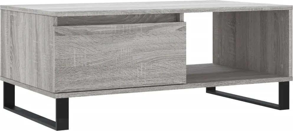 vidaXL szürke sonoma színű szerelt fa dohányzóasztal 90 x 50 x 36,5 cm