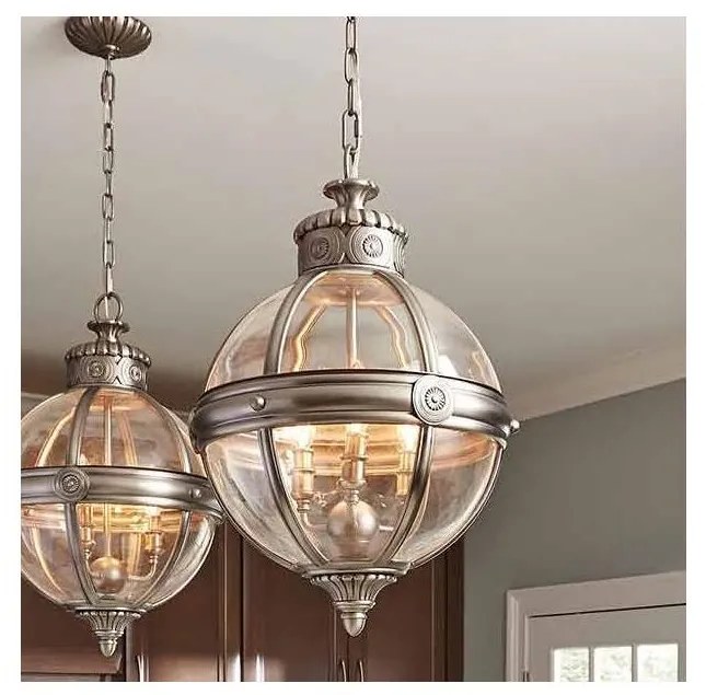 Feiss FE-ADAMS-3P-ANL - Csillár láncon ADAMS 3xE14/60W/230V bronz