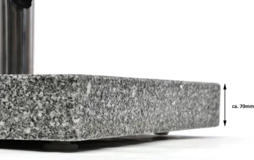 GARTHEN Napernyőtalp 50 kg gránit