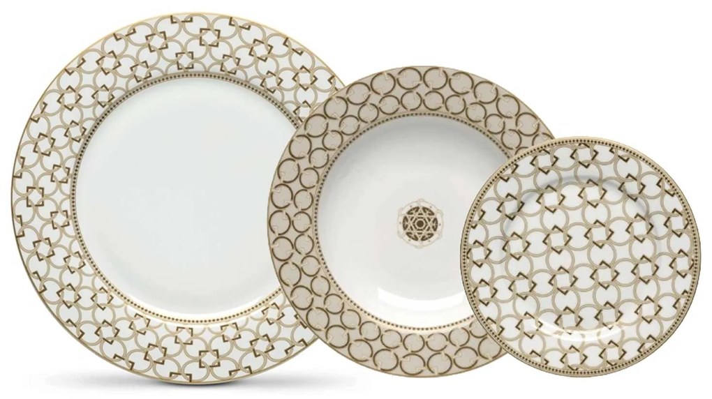 Porcelán 18 részes étkészlet Decó Pozzi Milano