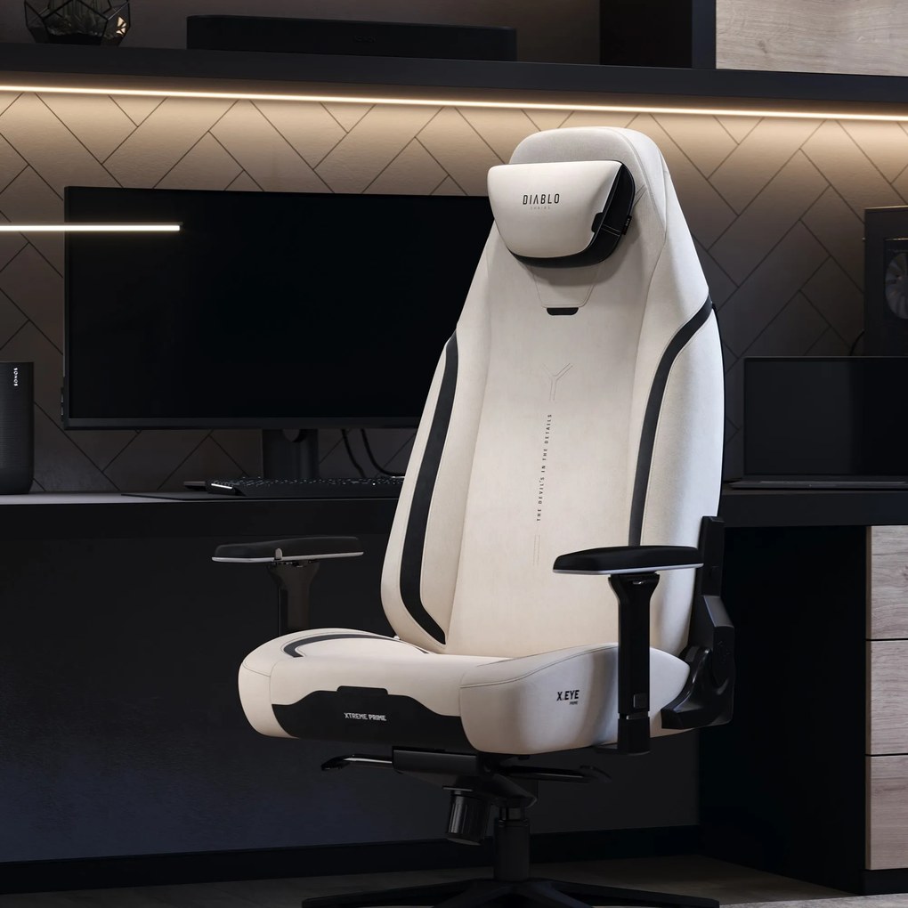 Gamer szék Normal Size bézs-fekete: Diablo X-Eye Prime Desert Storm