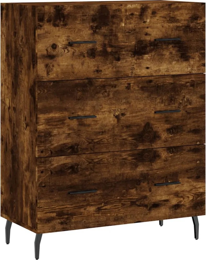 vidaXL füstös tölgy színű szerelt fa tálalószekrény 69,5 x 34 x 90 cm