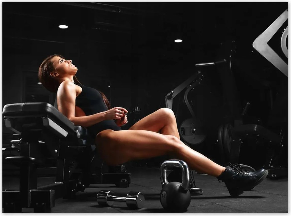 Poszterek 135x100 Stretching az edzőteremben