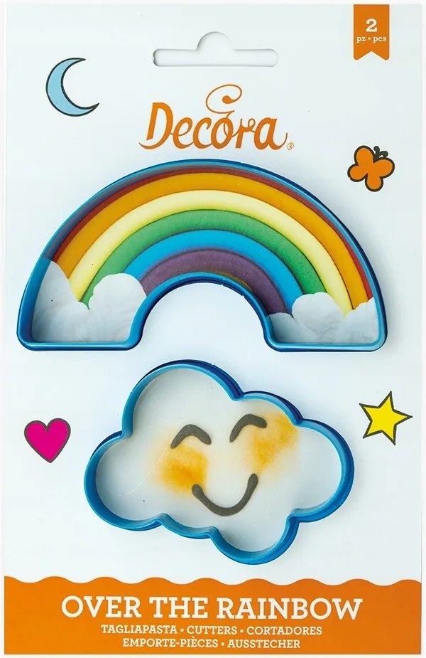 Decora Szivárvány és felhő forma 2 db