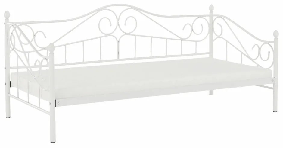 Egyszemélyes ágy 90 cm Danina (fehér) (ágyráccsal). 1016020