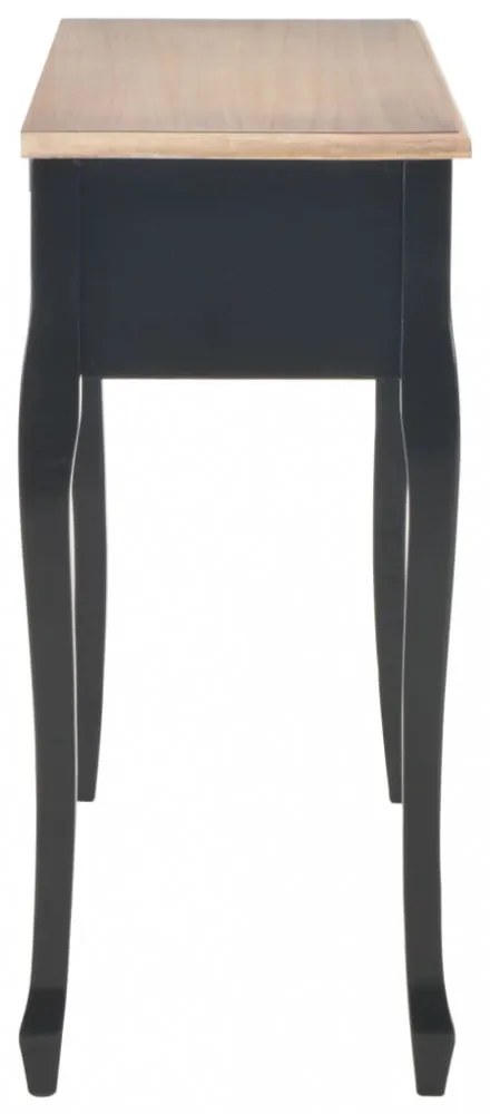 280046 Dressing Console Table with 3 Drawers Black