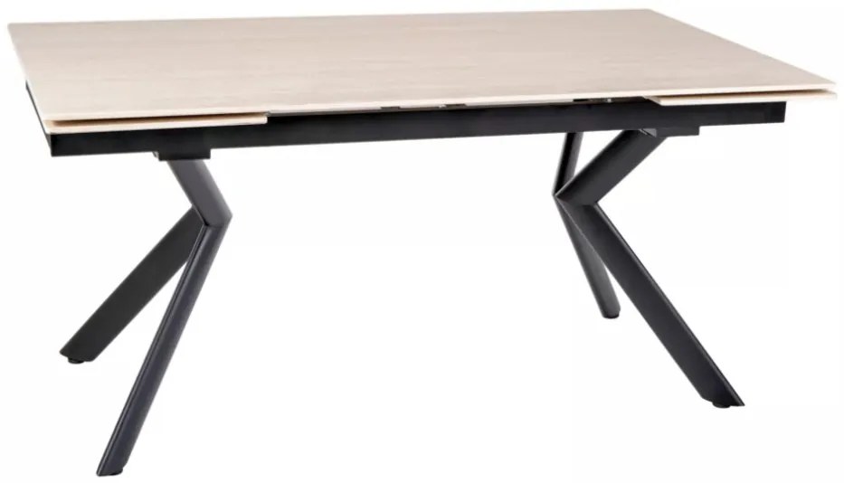 Norton bővíthető étkezőasztal bézs/fekete 160-240 cm