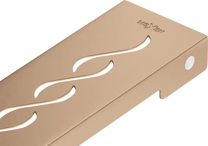 Mexen Flat M18 vonalszűrő burkolat 70 cm, kefélt réz - 1C23070