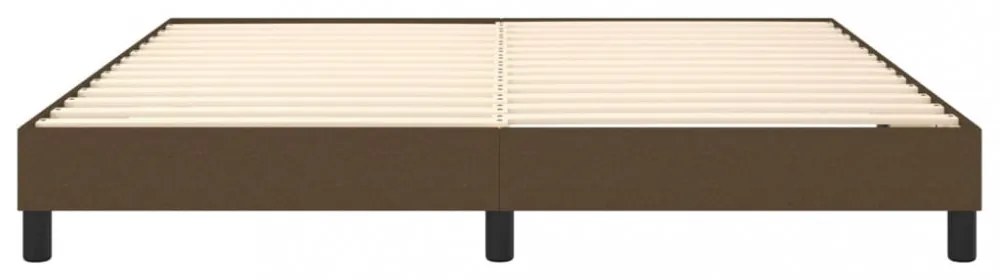 sötétbarna szövet ágykeret matrac nélkül 160 x 200 cm