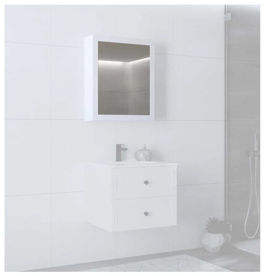 Bondi tükrös fali szekrény 60 cm, fehér