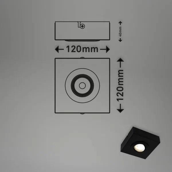 Briloner 3996015 - LED Spotlámpa CTS LED/4W/230V 2700/4000K fekete