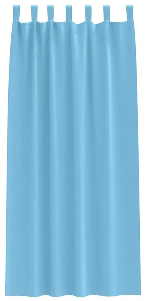 Függönyök függönyökkel 2 pcs Világos kék 225x140cm Poliészter