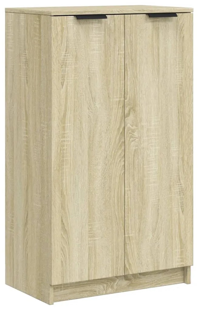 sonoma-tölgyszínű szerelt fa cipősszekrény 59 x 35 x 100,5 cm