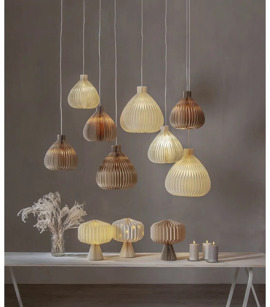 Krémszínű lámpabúra ø 30 cm Honeycomb – Star Trading