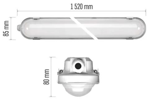 Fényerőszabályozható LED műszaki lámpatest MISTY LED/29/37/45/51W/230V 4000K IP66