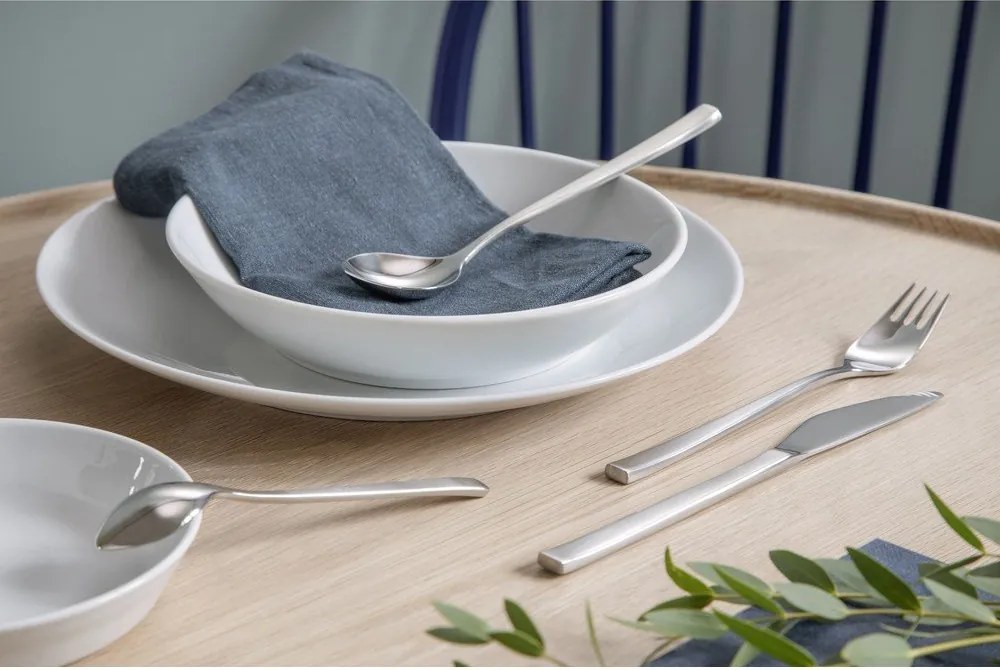 Ezüstszínű rozsdamentes acél evőeszköz készlet 16 db-os Fuga – Gense