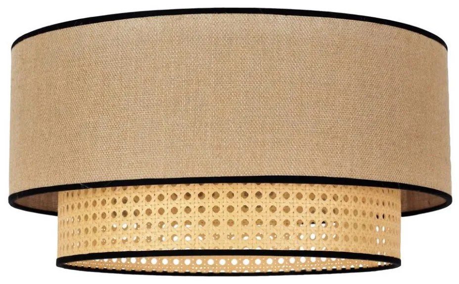 Duolla Duolla - Mennyezeti lámpa BOHO 1xE27/15W/230V átm. 45 cm bézs/rattan DU84298