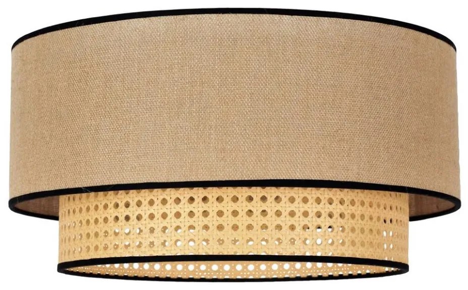 Duolla - Mennyezeti lámpa BOHO 1xE27/15W/230V átm. 45 cm bézs/rattan