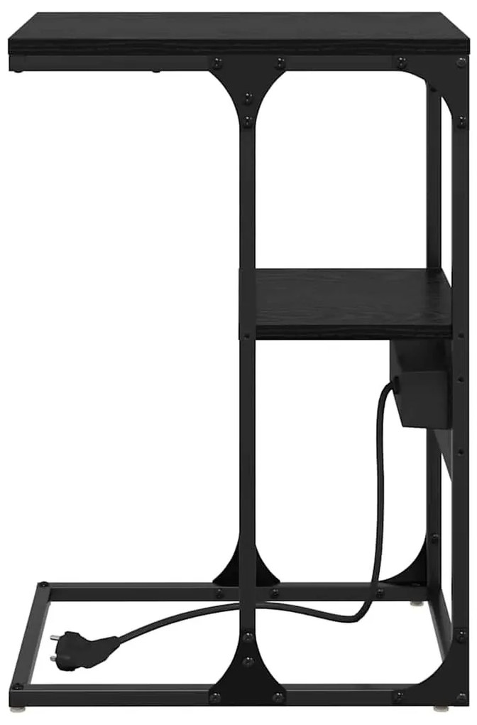 Éjjeliszekrény fiókkal Musta tammi 41.5 x 26 x 60.5 cm Faanyag