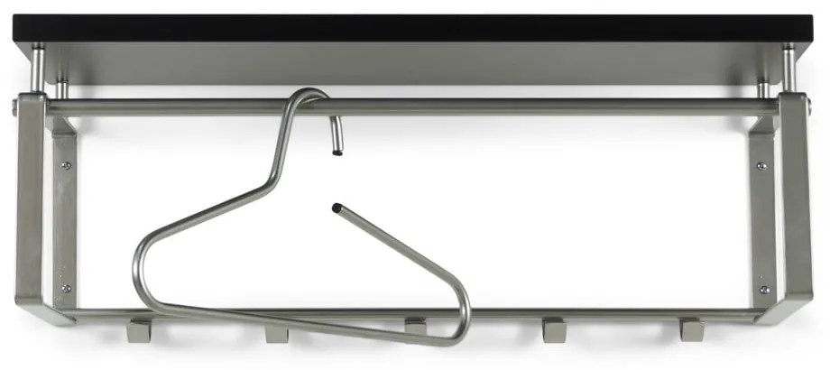 Ezüstszínű fém fali fogas polccal Rex – Spinder Design