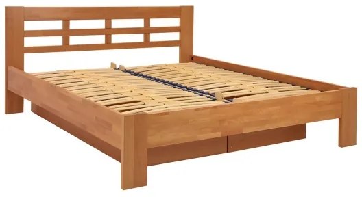 Felesleges ágy tömör fából, tárolóhellyel ANGELA 180x200 cm dió