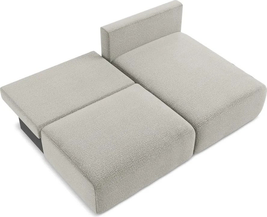 Világosszürke kinyitható-tárolóhelyes sarokkanapé (jobb oldali) Kalena – Makamii