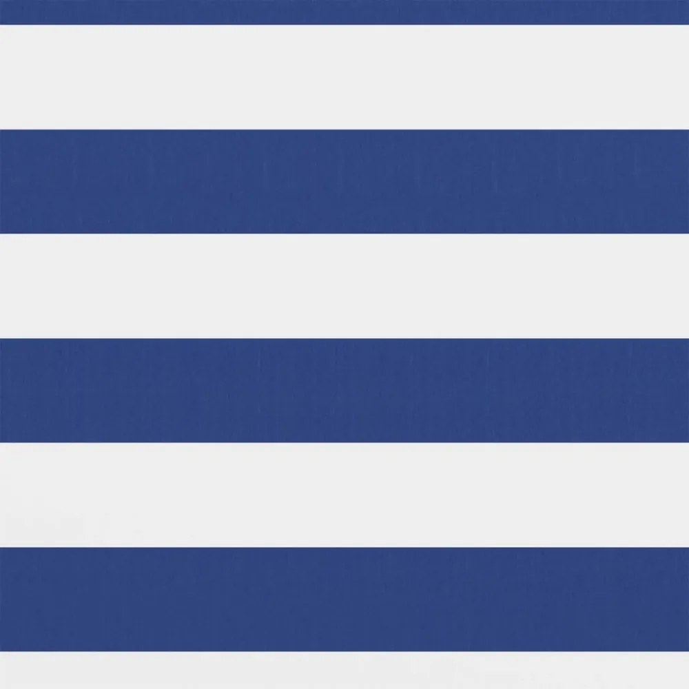 fehér-kék oxford-szövet erkélyparaván 120 x 500 cm