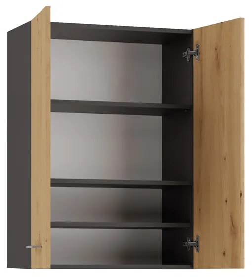 Pola mini DD felső fürdőszoba szekrény, antracit-tölgy