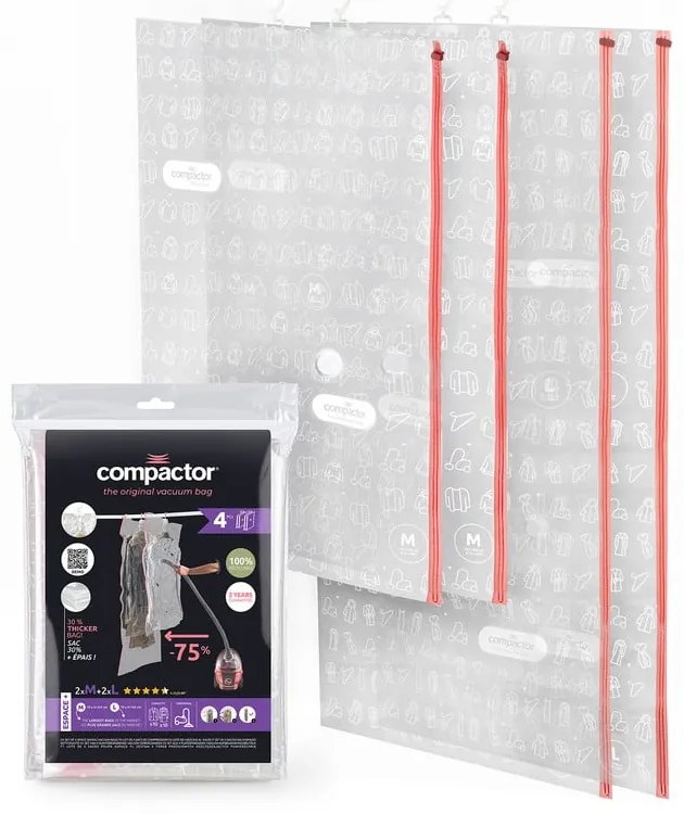Vákuumzsák készlet 4 db-os Hanging Vacuum M/L – Compactor